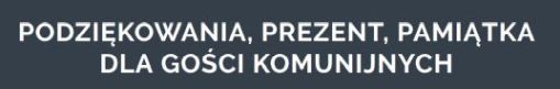 podziękowanie dla gości komunia