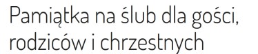 podziękowanie dla rodziców